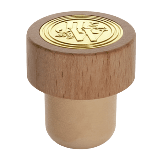 Aluminium-top closure with glossy wet-effect finish for enhanced visual appeal