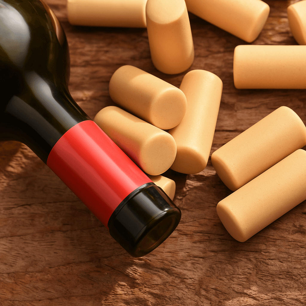 Custom-designed synthetic cork for craft wine and unique brand identities