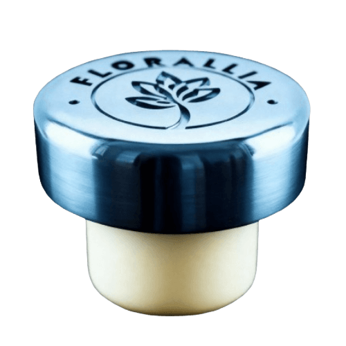 Aluminium closure with debossed top design for refined and elegant branding