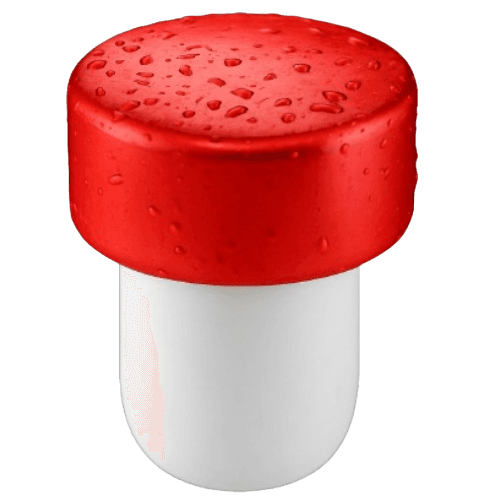 Aluminium-top closure with glossy wet-effect finish for enhanced visual appeal