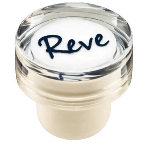 Artwork printed beneath transparent cork head