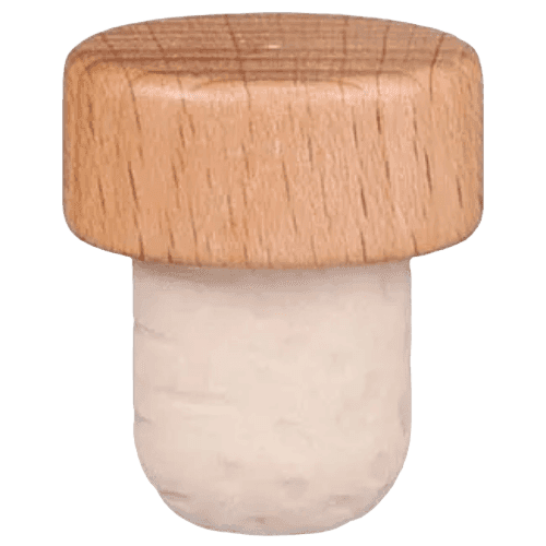 Custom-branded synthetic stopper offering premium aesthetics and performance